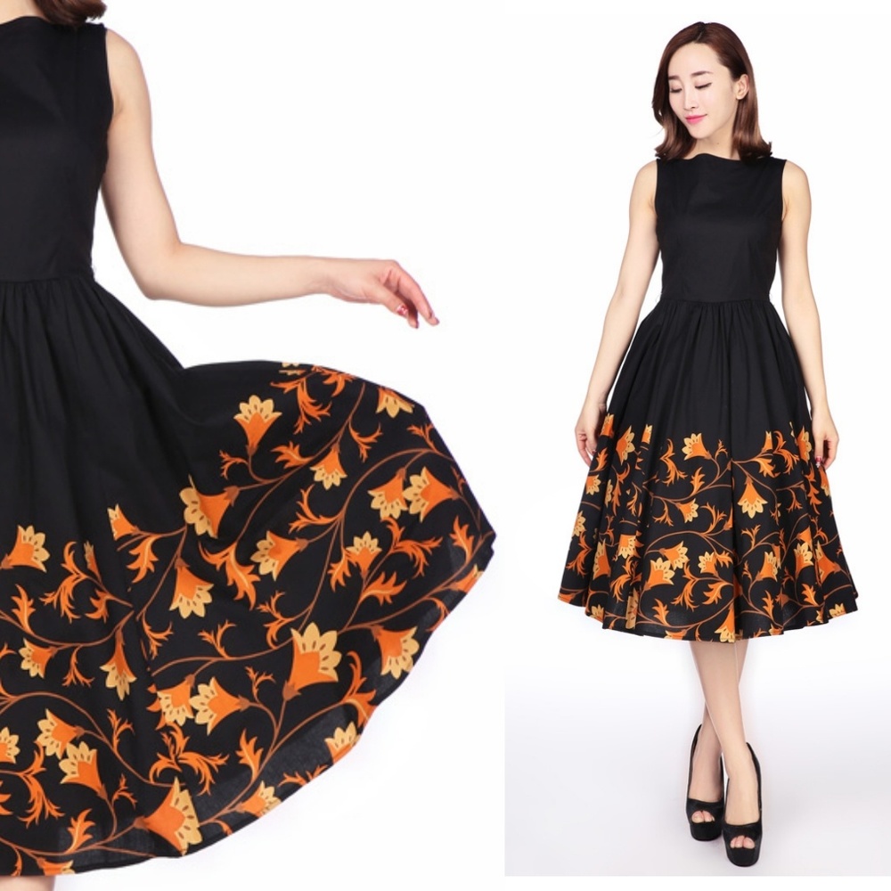 Pin Up Fall Swing Dress - Picture 2 of 6